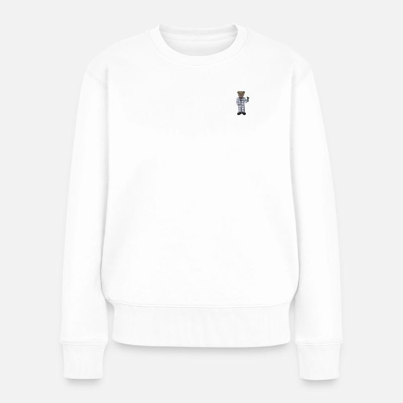 Teddybär 6 - Frauen Premium Bio Pullover - Weiß