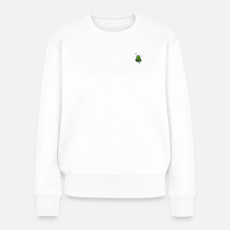 Octopus - Frauen Premium Bio Pullover - Weiß