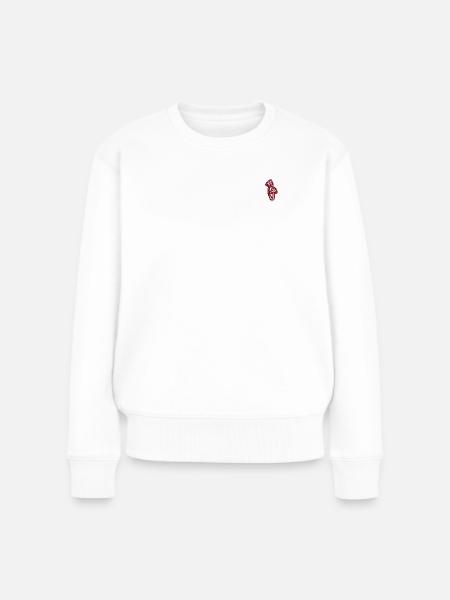 Fliegenpilz bestickt - Frauen Premium Bio Pullover - Weiß