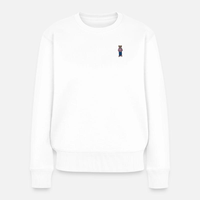 Teddybär 8 - Frauen Premium Bio Pullover - Weiß
