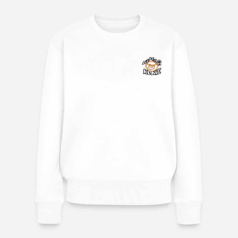 Die Wilden Kerle Logo Stick - Frauen Premium Bio Pullover - Weiß