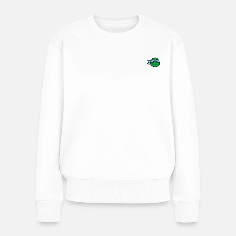 Les Tortues Ninja Leonardo Broderie - Pull Premium bio Femme - blanc