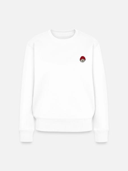 Das Sams Als Stick-Design - Frauen Premium Bio Pullover - Weiß