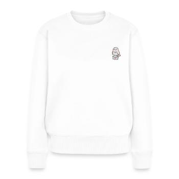 Harry Potter Hedwig Mit Briefumschlag Stick-Design - Frauen Premium Bio Pullover - Weiß - Vorne - Julia (174cm)