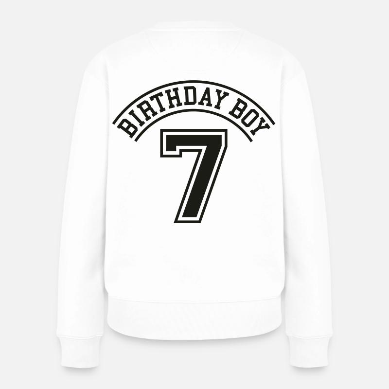 birthday_boy_7_years - Frauen Premium Bio Pullover - Weiß