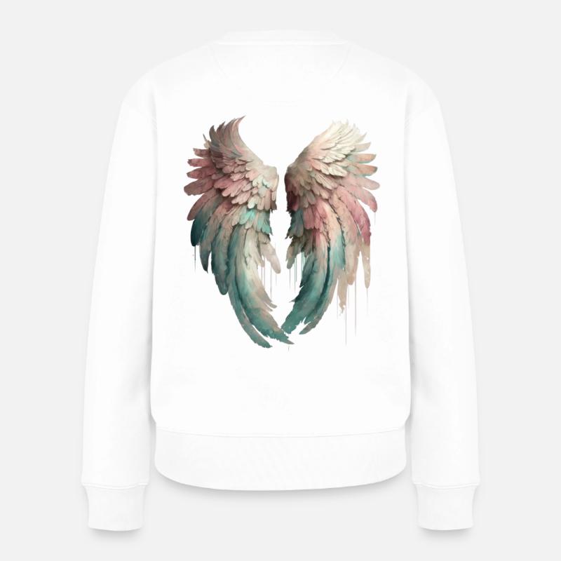 Engelsflügel - Frauen Premium Bio Pullover - Weiß