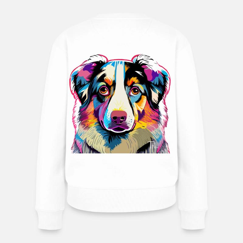 Berger d’Australie coloré - Pull Premium bio Femme - blanc