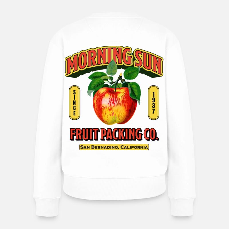 Morning Sun Fruit Label - Frauen Premium Bio Pullover - Weiß