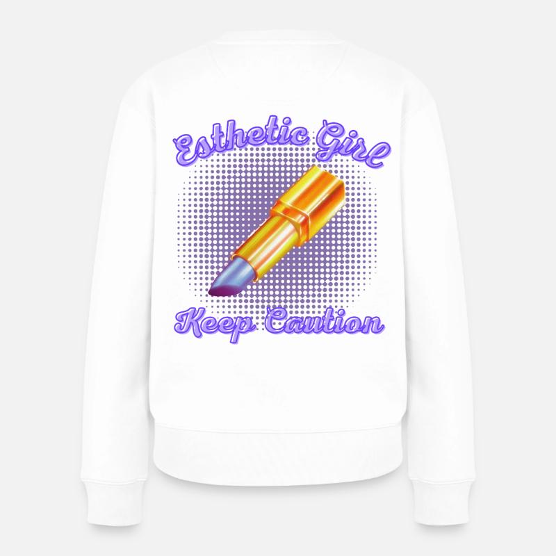 Kriegen Sie Ihren Graffiti-Lippenstift - Frauen Premium Bio Pullover - Weiß