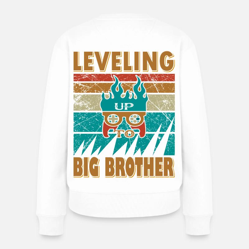 Gaming-Inspired Bruder Design - Frauen Premium Bio Pullover - Weiß