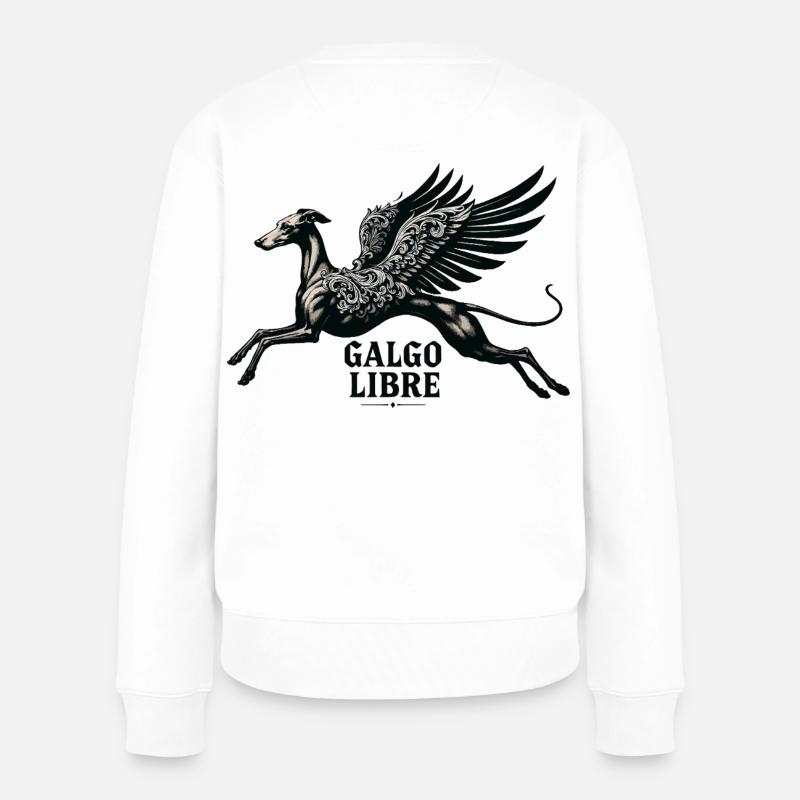 Galgo Libre Nr1  - Frauen Premium Bio Pullover - Weiß
