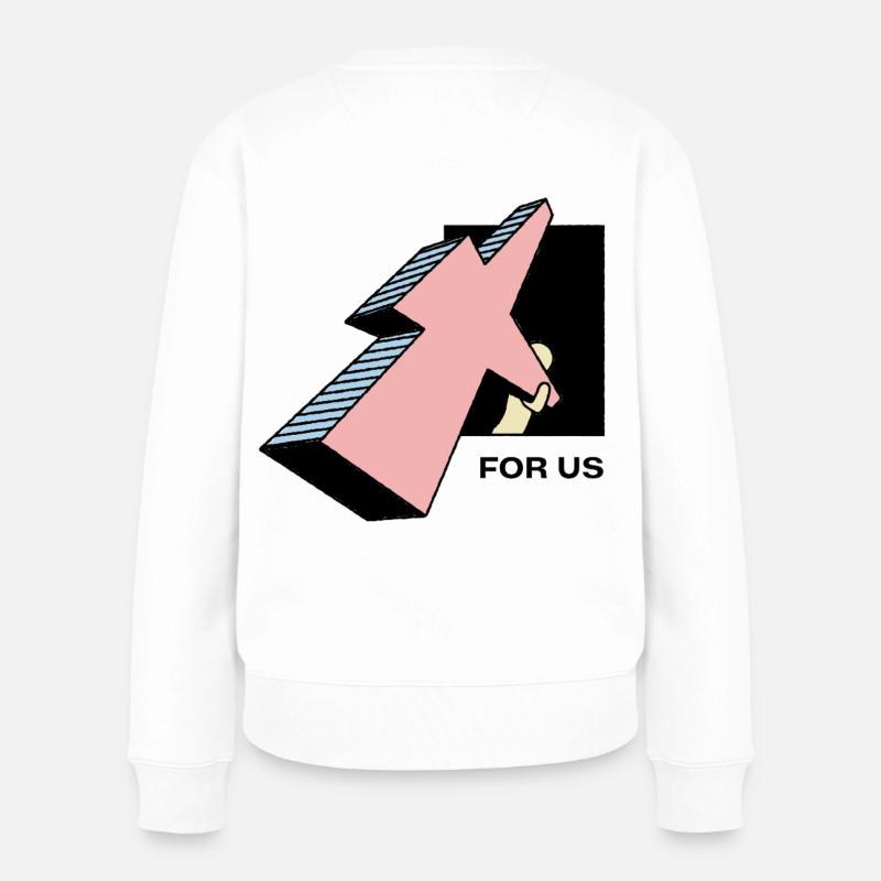 Für uns - Frauen Premium Bio Pullover - Weiß