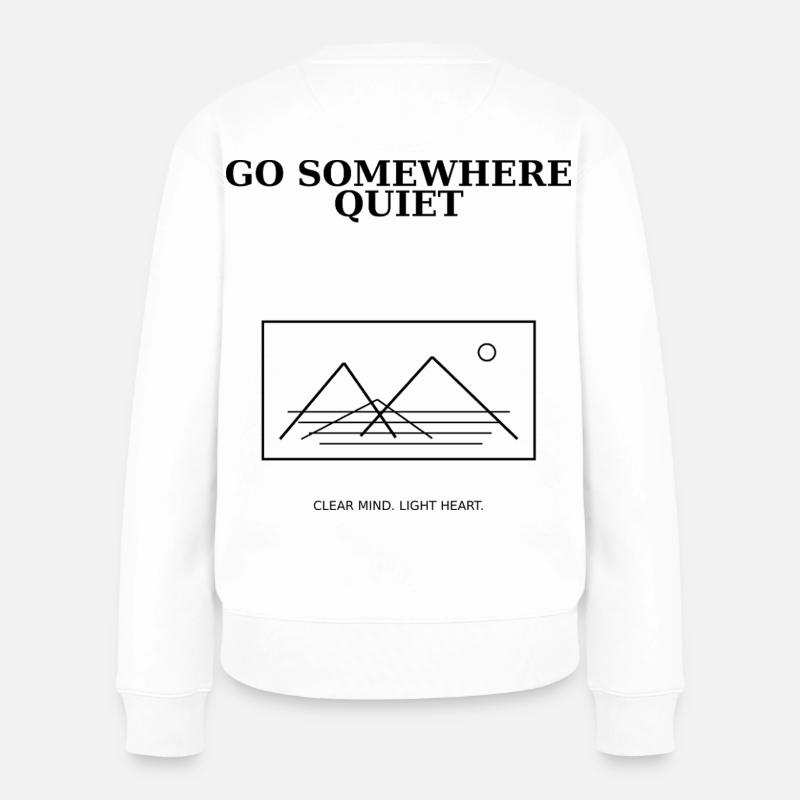 08_go_somewhere_quiet - Pull Premium bio Femme - blanc