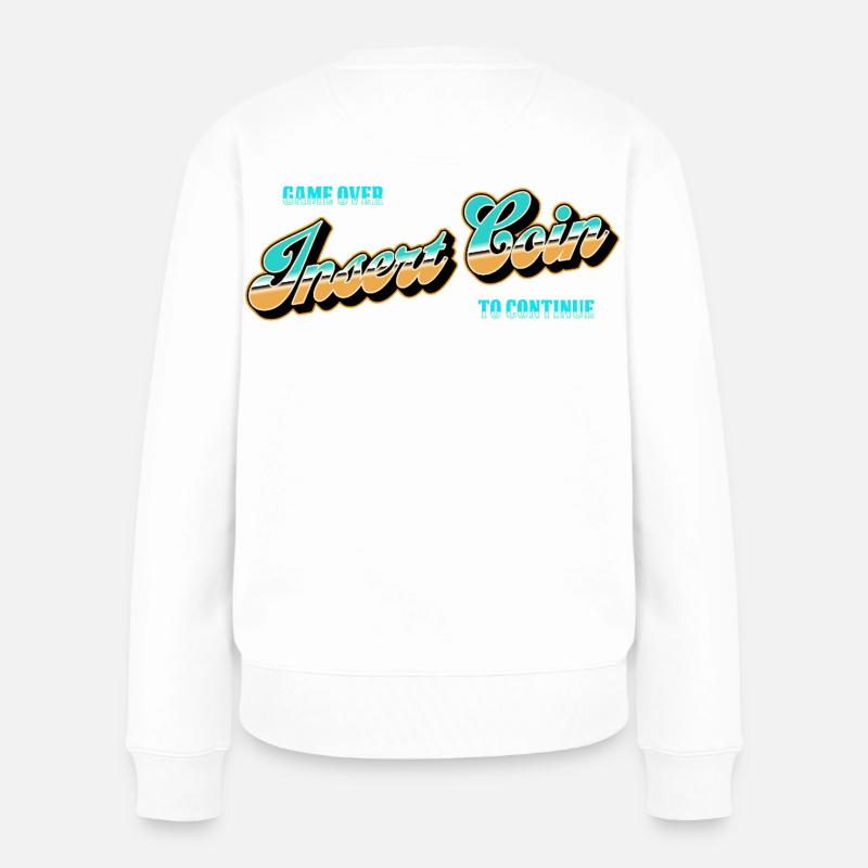 Insert Coin Arcade Nostalgia - Pull Premium bio Femme - blanc