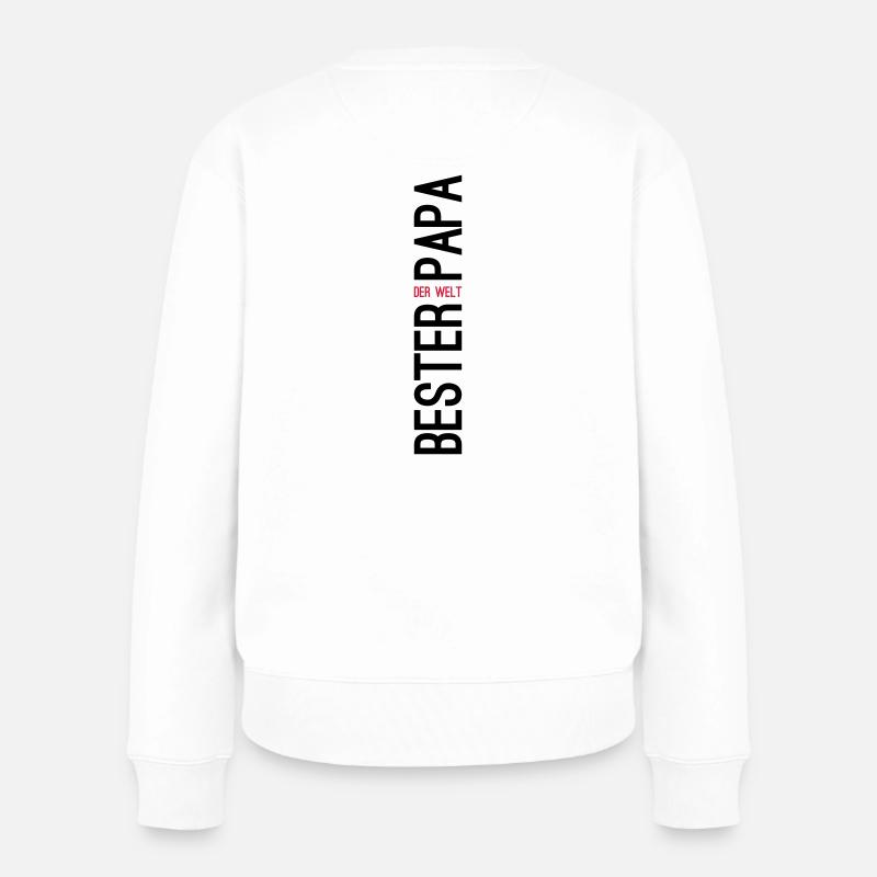 Bester Papa der Welt Geschenk - Frauen Premium Bio Pullover - Weiß
