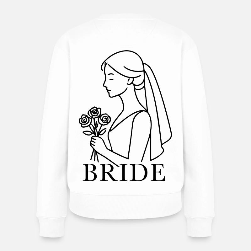 Illustration Mariée - Pull Premium bio Femme - blanc