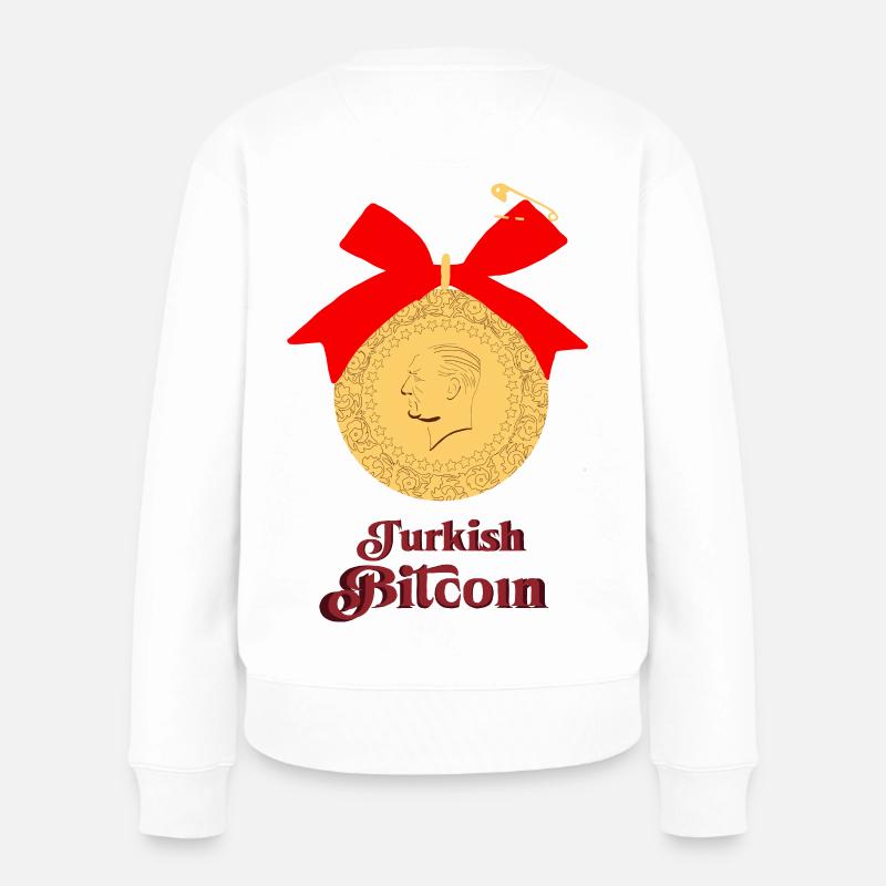 Bitcoin Turc - Pull Premium bio Femme - blanc