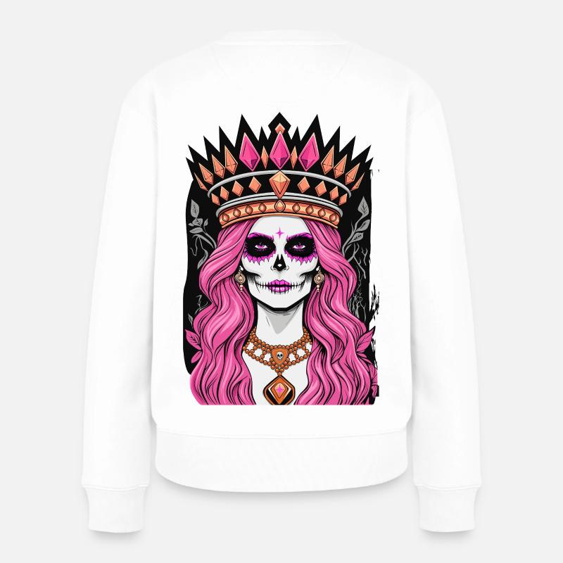 Königin der Edelsteine - Illustration - Frauen Premium Bio Pullover - Weiß