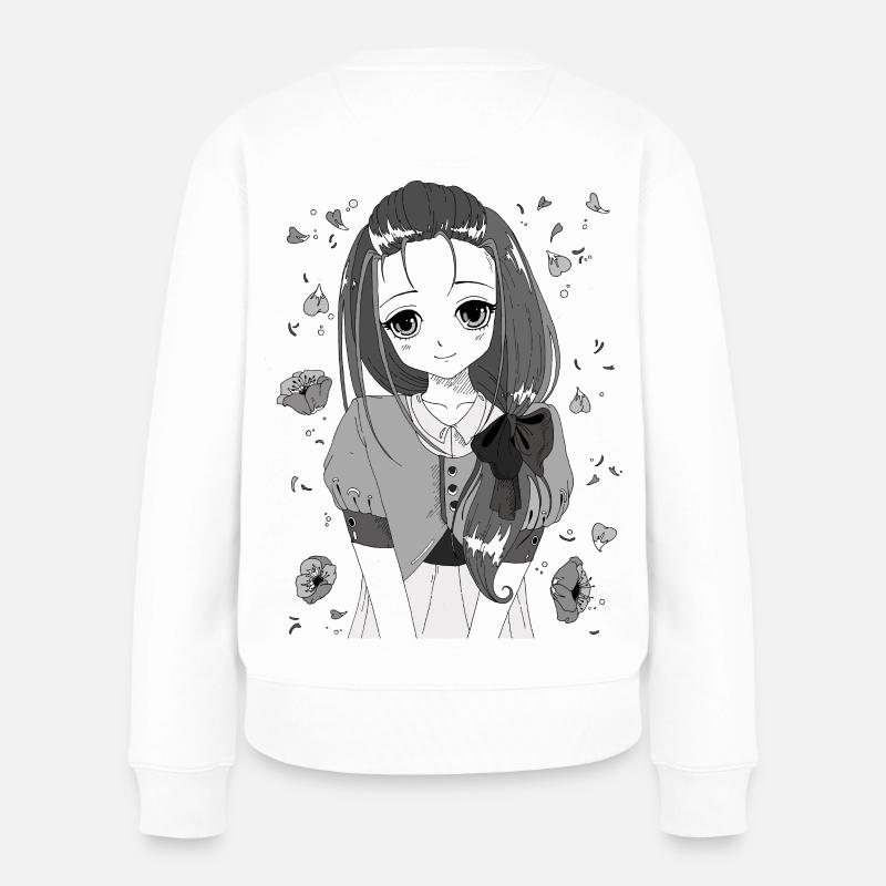 manga - Frauen Premium Bio Pullover - Weiß