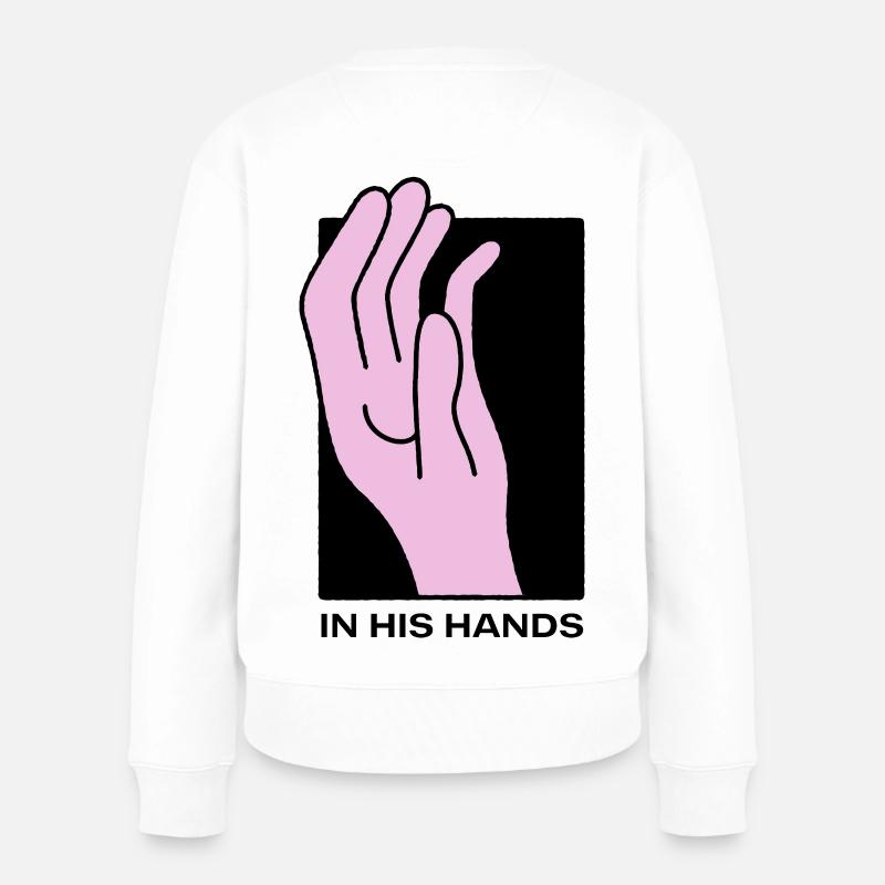 In his Hands - Pull Premium bio Femme - blanc