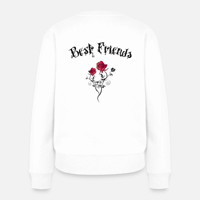 Beste Freunde Partnerlook Freundin Freund - Frauen Premium Bio Pullover - Weiß