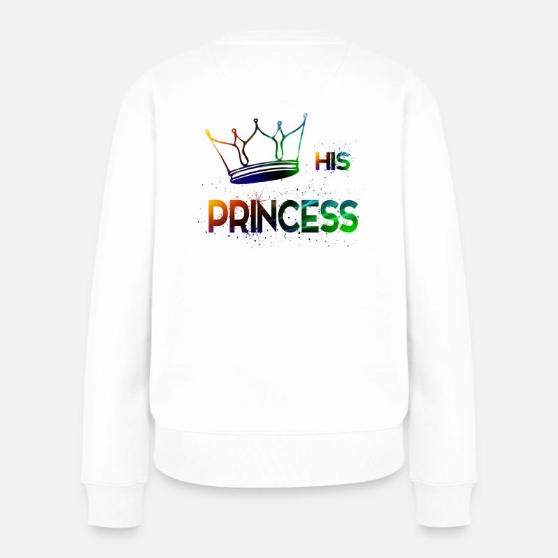 His Princess - Frauen Premium Bio Pullover - Weiß