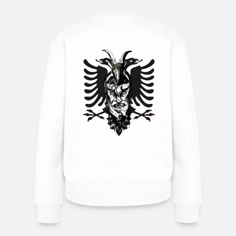 Skenderbeg Albanien Kosovo Geschenkidee - Frauen Premium Bio Pullover - Weiß