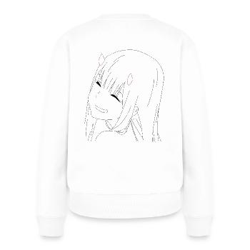 "002" - Pull Premium bio Femme - blanc - Dos - Julia (174cm)