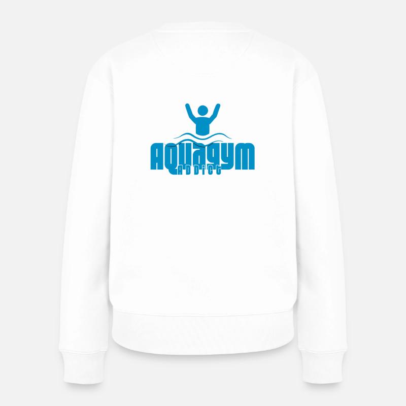 Wassergymnastik-Süchtiger - Frauen Premium Bio Pullover - Weiß
