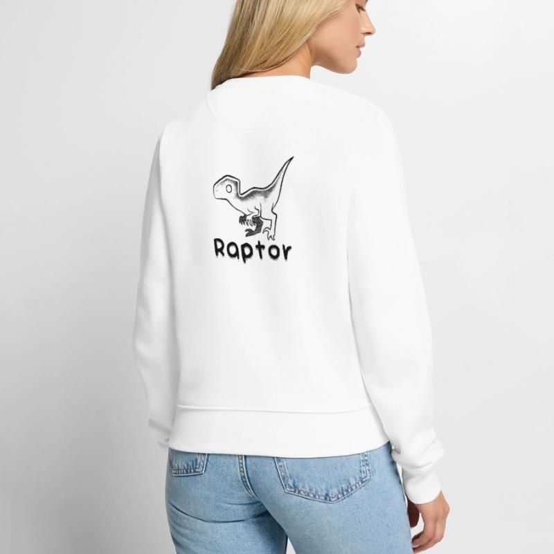 Raptor minimalist dotwork Women's Premium Organic Jumper