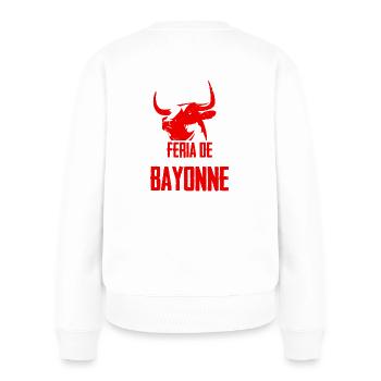 Feria de Bayonne - Women's Premium Organic Jumper - white - Back - Julia (174cm)