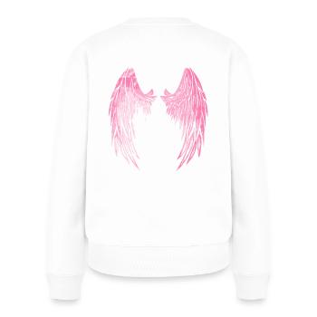 2reborn angelwings engelfügel Angel Engel rose - Frauen Premium Bio Pullover - Weiß - Hinten - Julia (174cm)