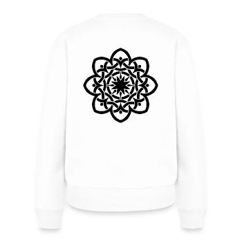 | de fleurs celtiques Idée cadeau pour les anniversaires - Pull Premium bio Femme - blanc - Dos - Julia (174cm)