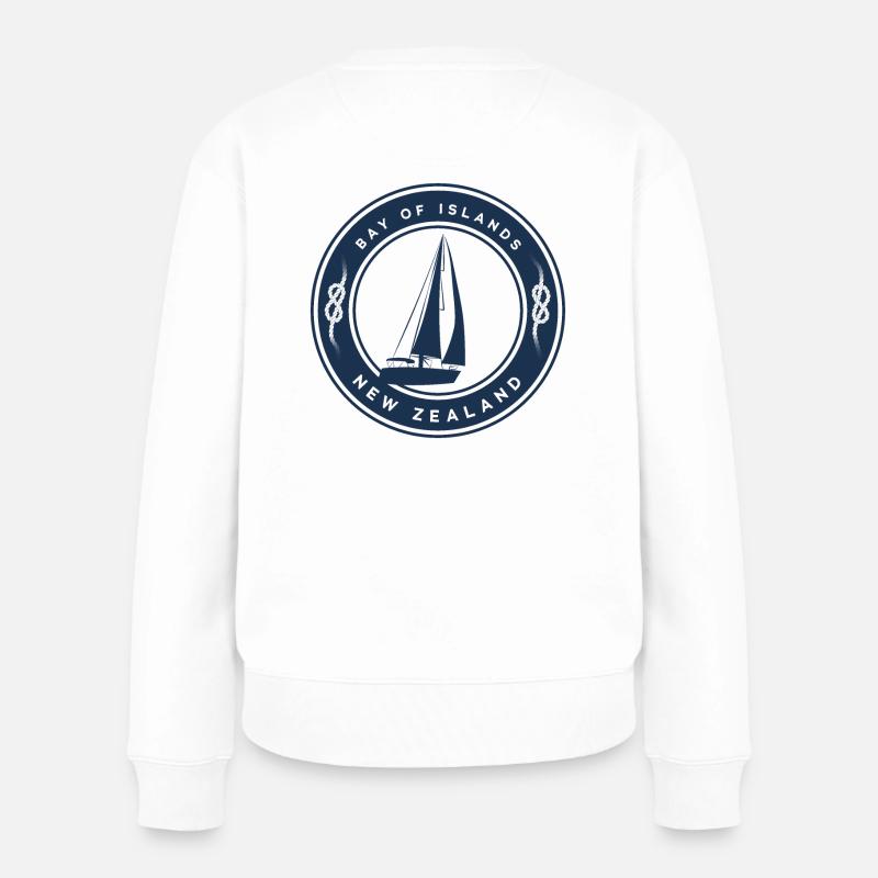 Neuseeland Bucht der Inseln - Frauen Premium Bio Pullover - Weiß
