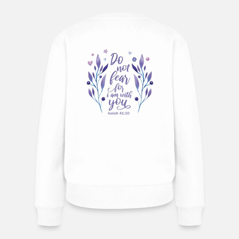 Religiöses Zitat Christliches Geschenk - Frauen Premium Bio Pullover - Weiß