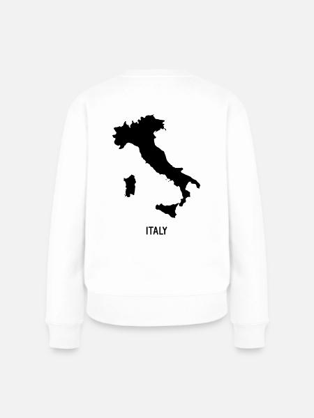 Italie - Carte de la carte - Pull Premium bio Femme - blanc