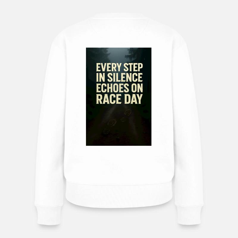 Step_in_Silence - Frauen Premium Bio Pullover - Weiß
