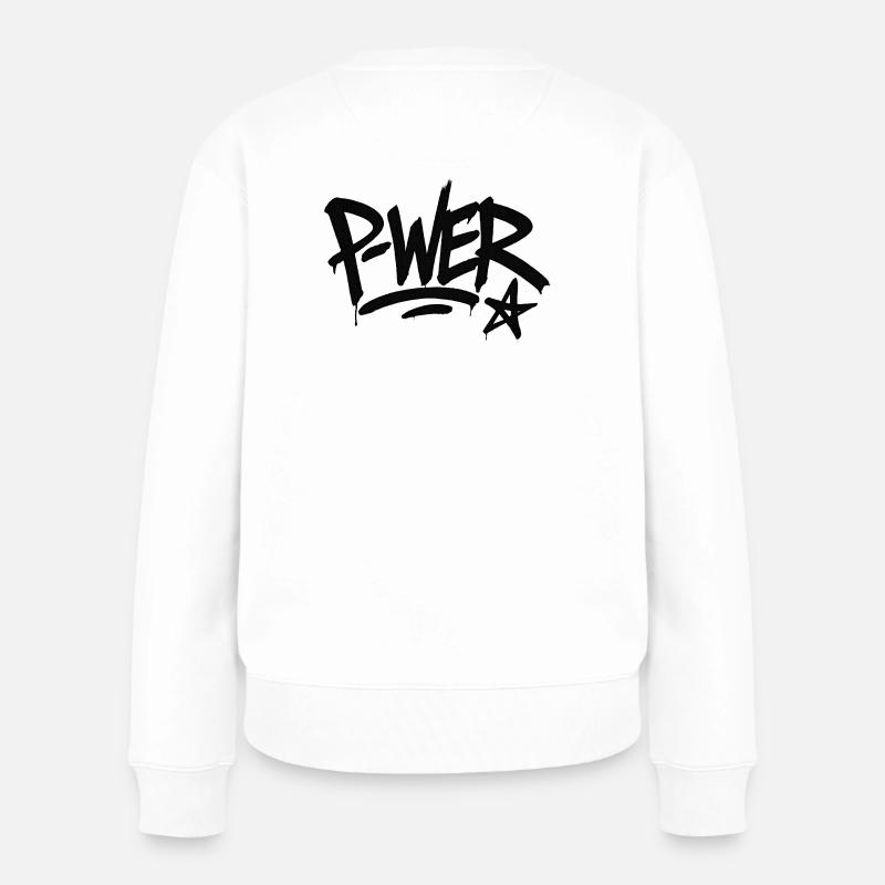 Graffiti Power Street Art Design - Frauen Premium Bio Pullover - Weiß