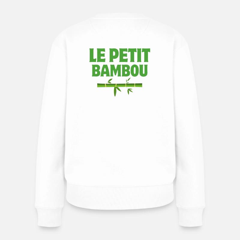 Zen, Meditation, Der kleine Bambus - Frauen Premium Bio Pullover - Weiß