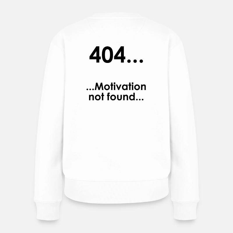 Unispruch "Error404" Student Geschenk, Studenten - Frauen Premium Bio Pullover - Weiß