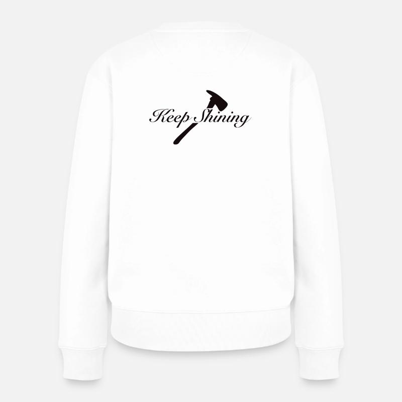 Keep Shining  - Frauen Premium Bio Pullover - Weiß