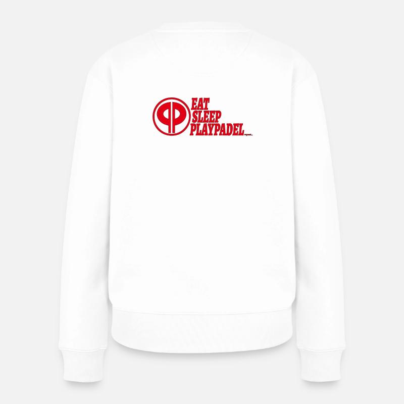 Mange, Dors, joue, Logo Padel - Pull Premium bio Femme - blanc