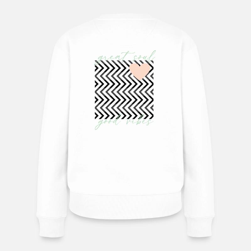 Positive vibes great soul - Frauen Premium Bio Pullover - Weiß
