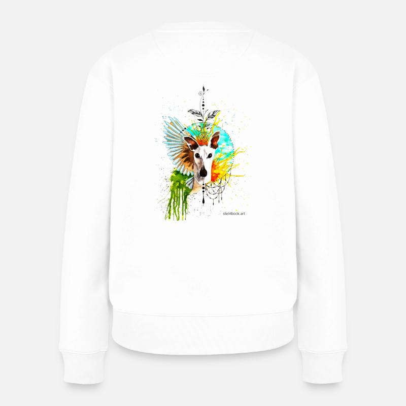 Windhund Palomo - Frauen Premium Bio Pullover - Weiß