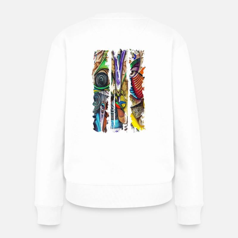 Graffiti - Frauen Premium Bio Pullover - Weiß