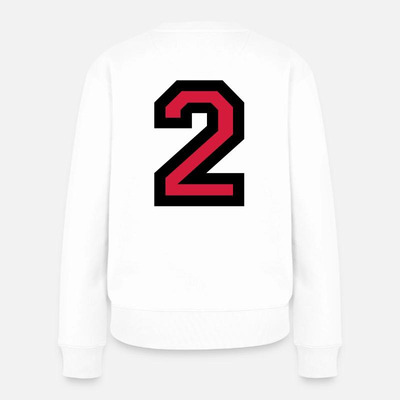 The Number Two 2 - Women's Premium Organic Jumper - white