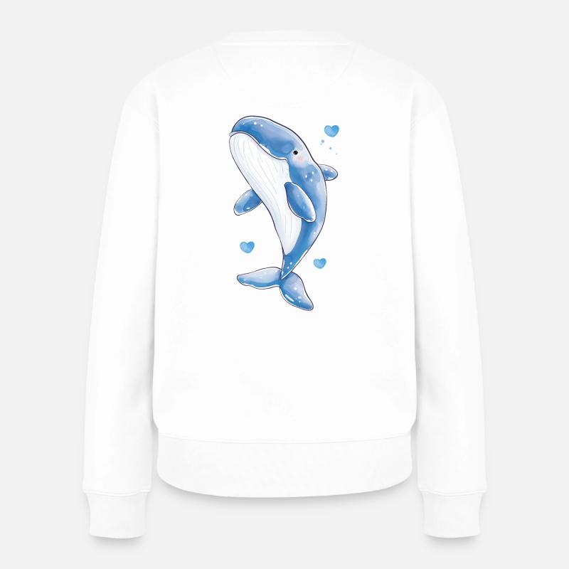 Süßer Wal - Frauen Premium Bio Pullover - Weiß