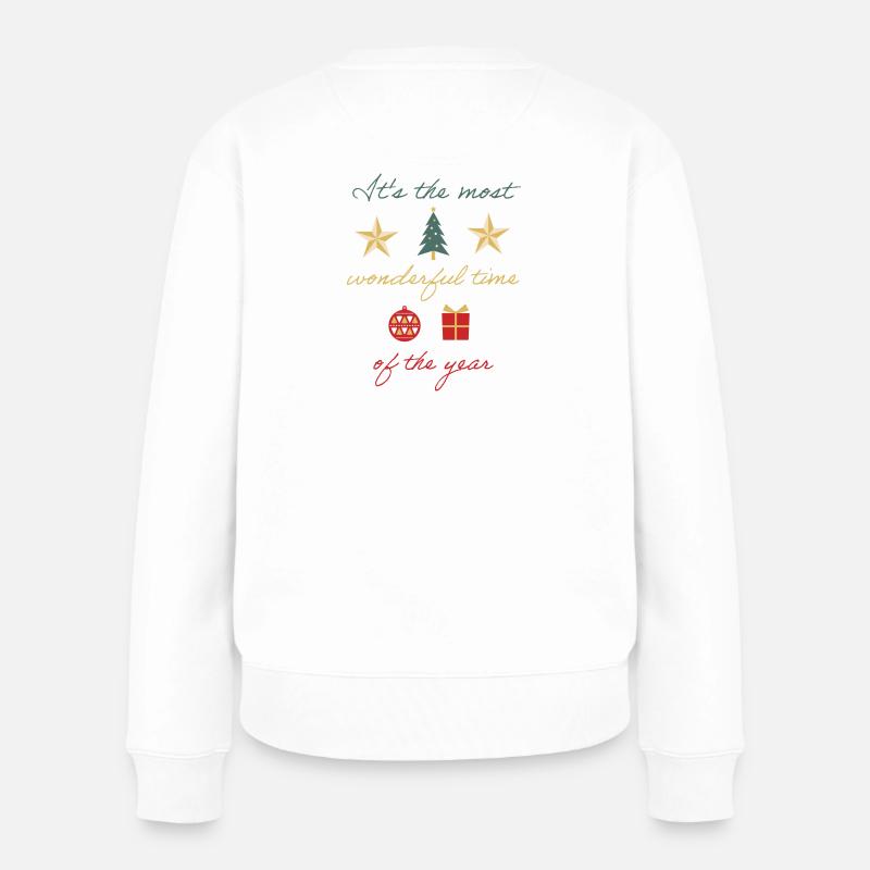 Wunderbare Weihnachtszeit - Frauen Premium Bio Pullover - Weiß