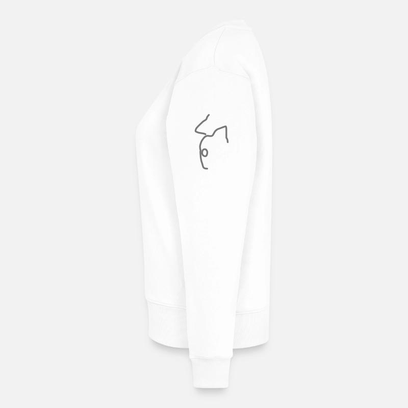 iYpsilon Handstand - Frauen Premium Bio Pullover - Weiß
