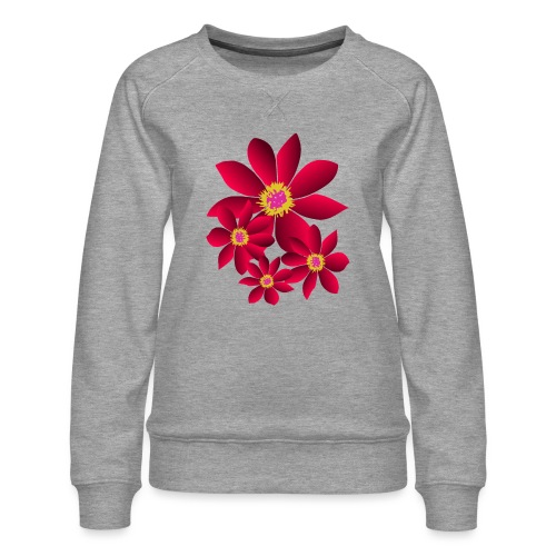 Blume, pink, Blüten, floral, Blumenwiese, blumig - Frauen Premium Pullover
